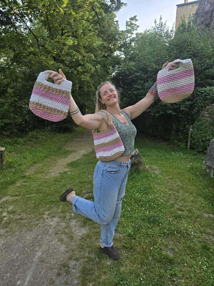 Marion avec ses créations